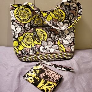 Vera Bradley shoulder bag and Wristlet